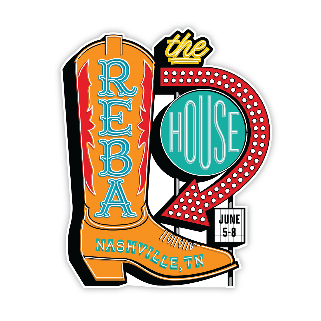 Reba's House Boot Sticker