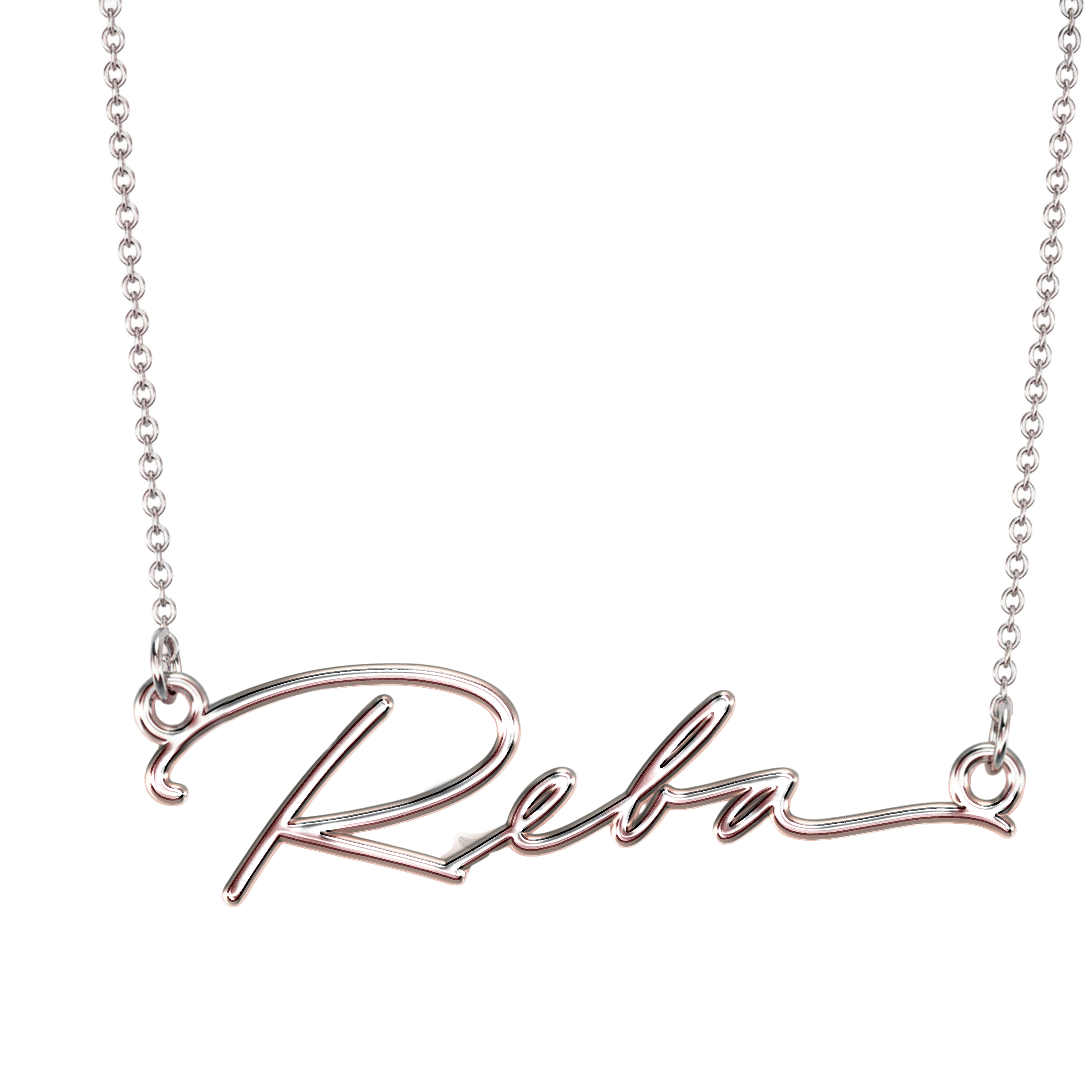 Reba Script Necklace